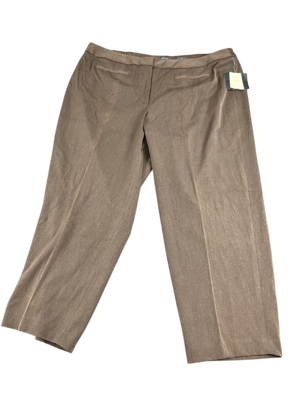Liz Claiborne Womens Audra Petite Stretch Pants Brown Size 22 NWT